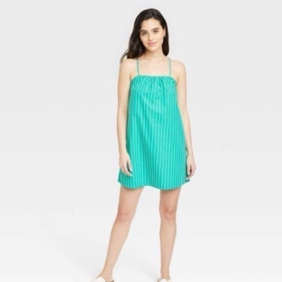 a new day Dresses & Skirts - NWOT A New Day Green Striped Sundress
